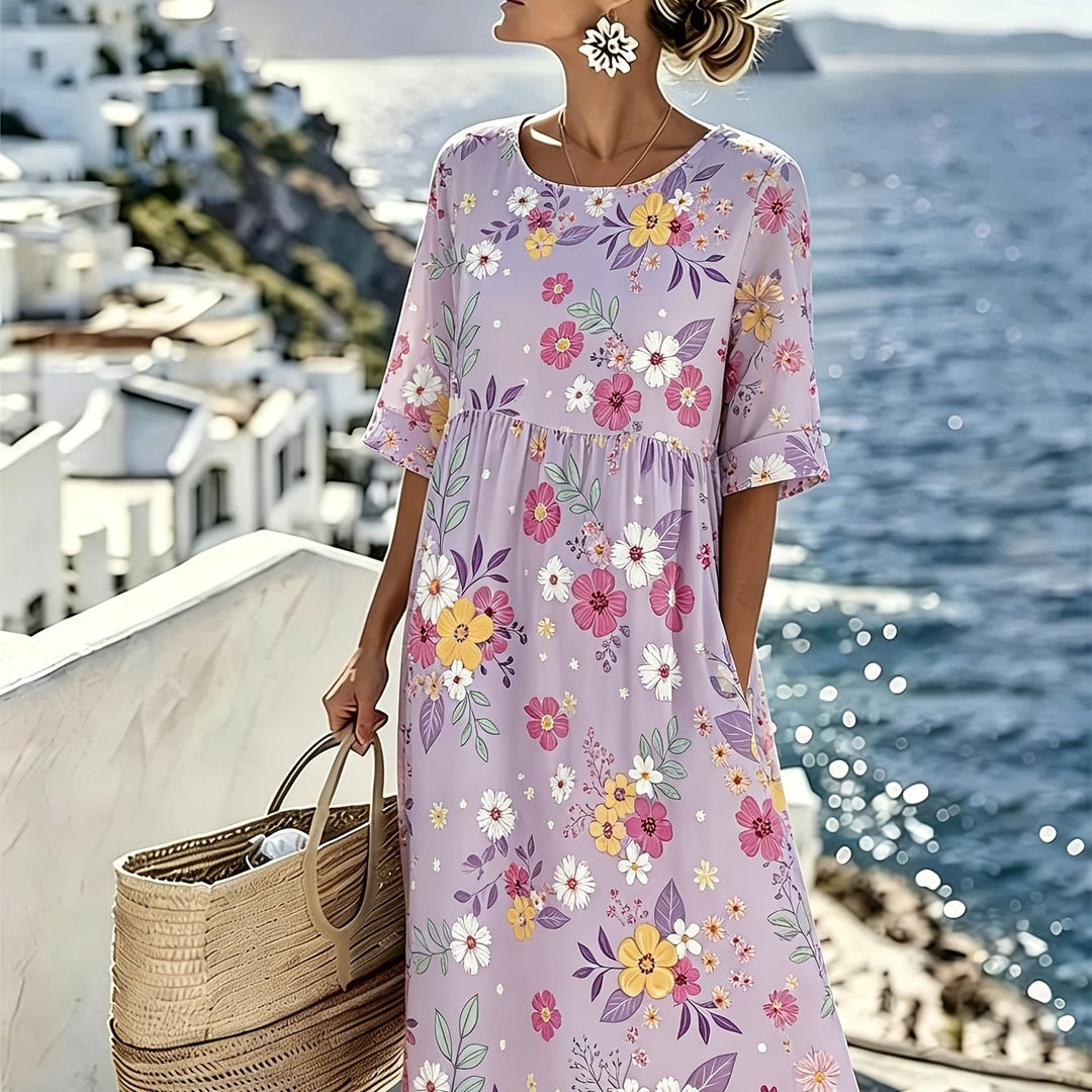 Amelia™ - Elegante Vestido Midi Floral para el Verano