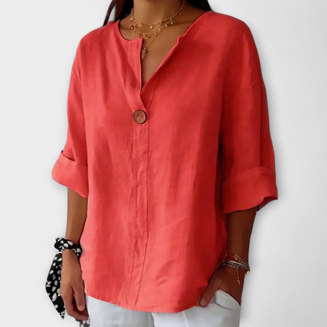 Nicole - Blusa casual de tela