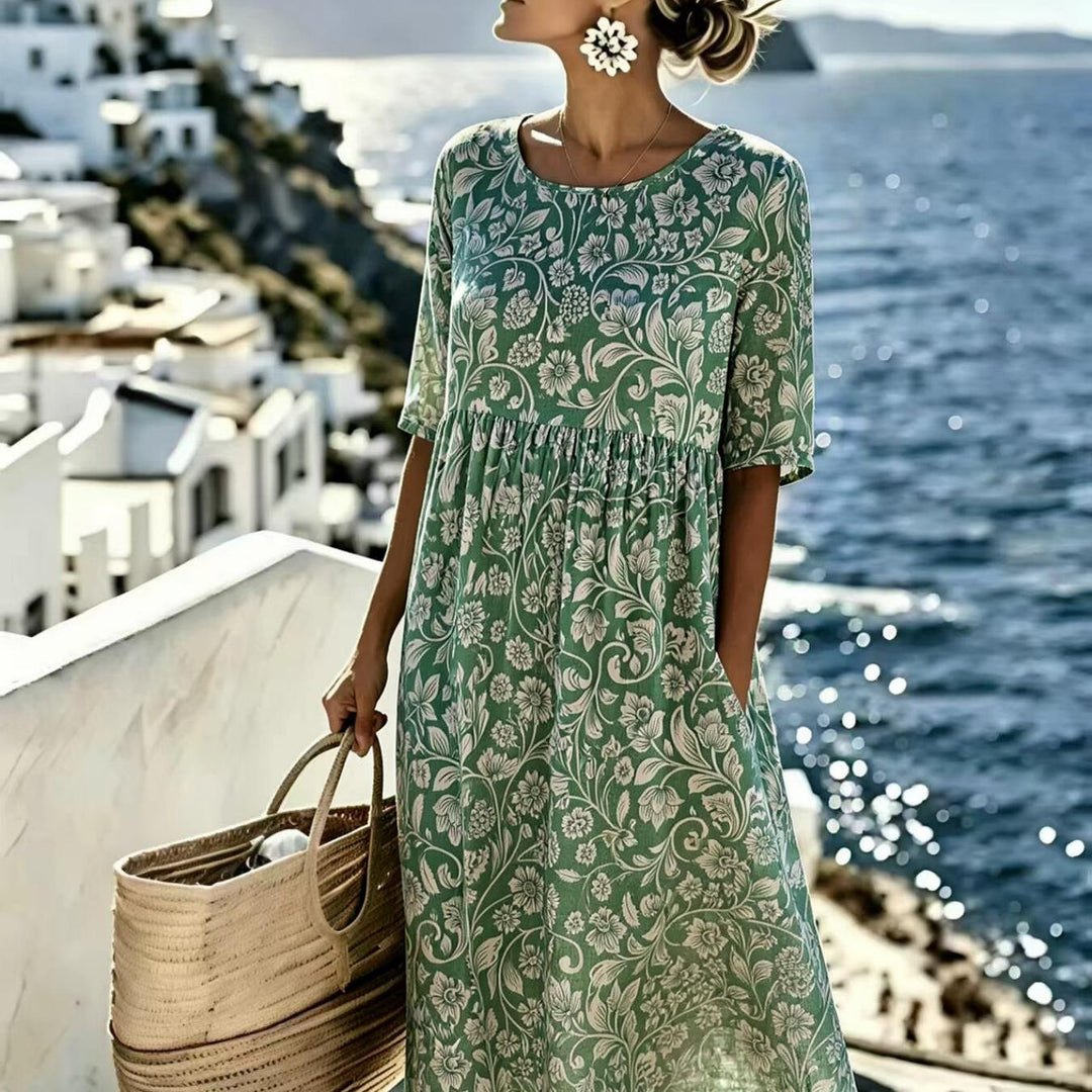Amelia™ - Elegante Vestido Midi Floral para el Verano