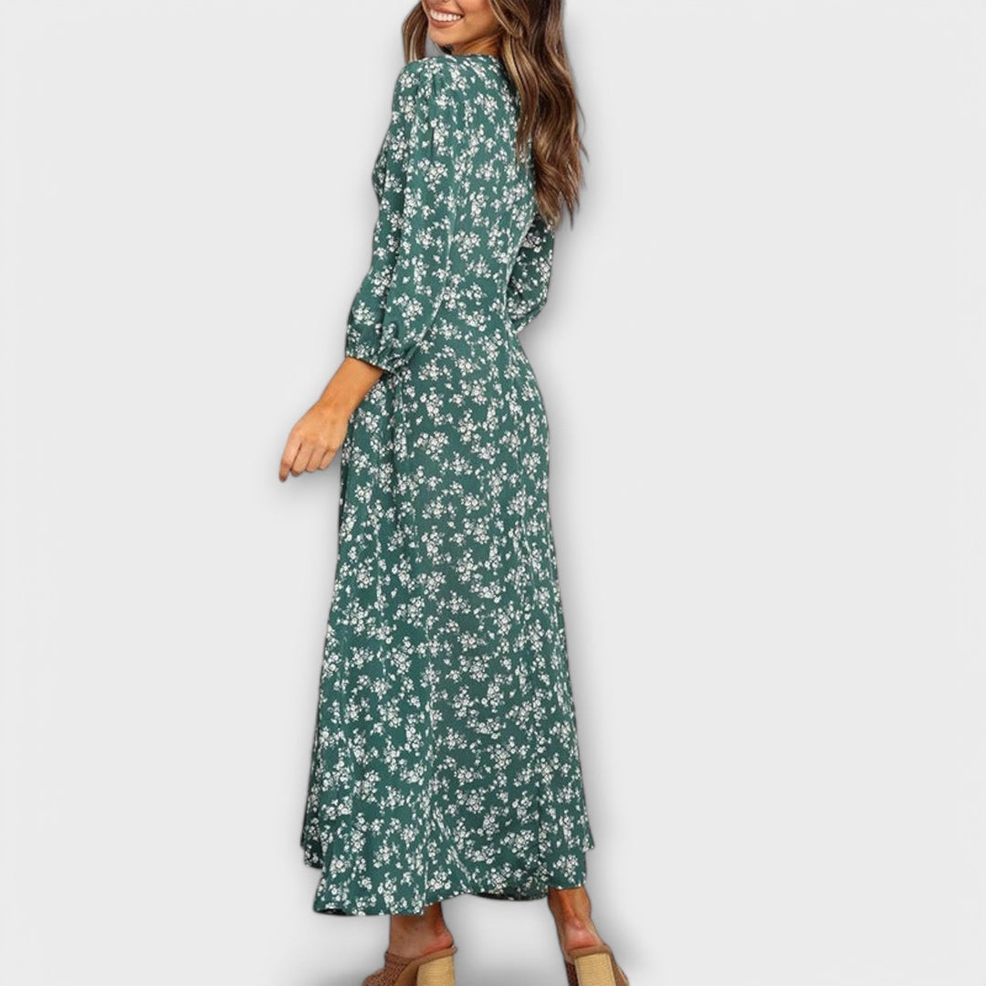 Vestido maxi con estampado floral para mujer