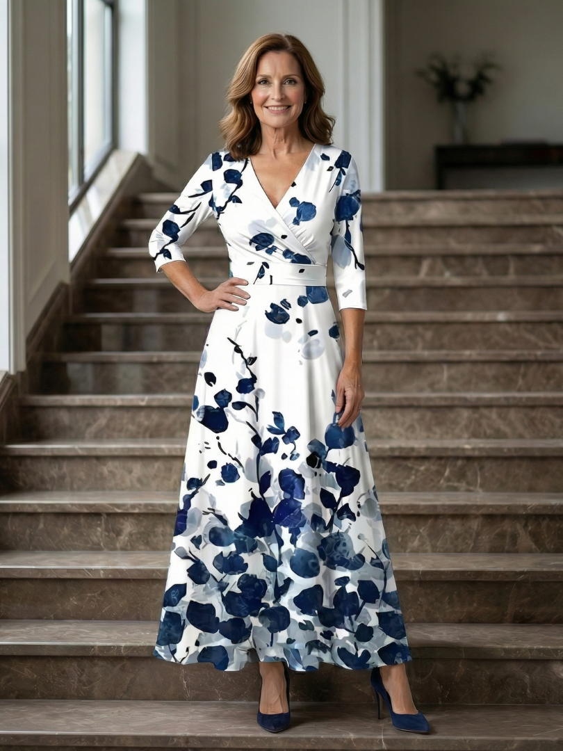 Andrea™ | Vestido Midi con Escote Cruzado