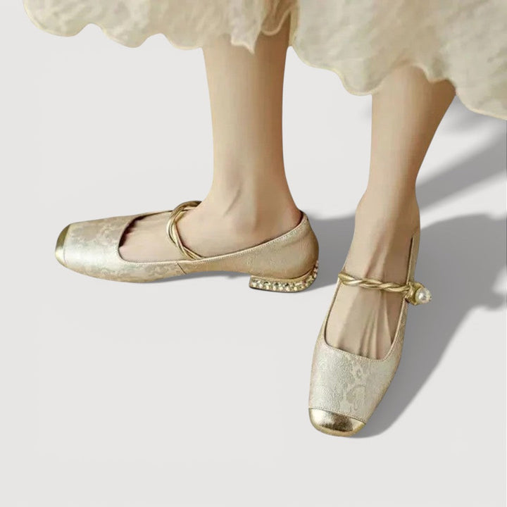 KRYSTAL – Zapatos de tacón bajo vintage