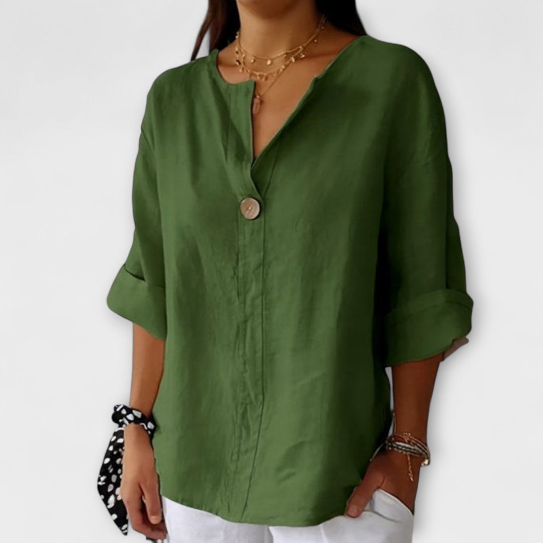 Nicole - Blusa casual de tela