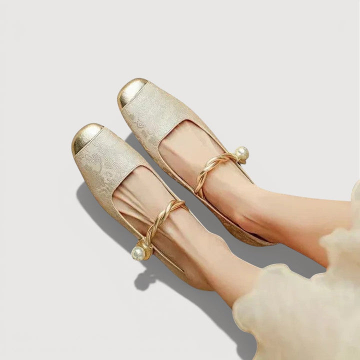 KRYSTAL – Zapatos de tacón bajo vintage