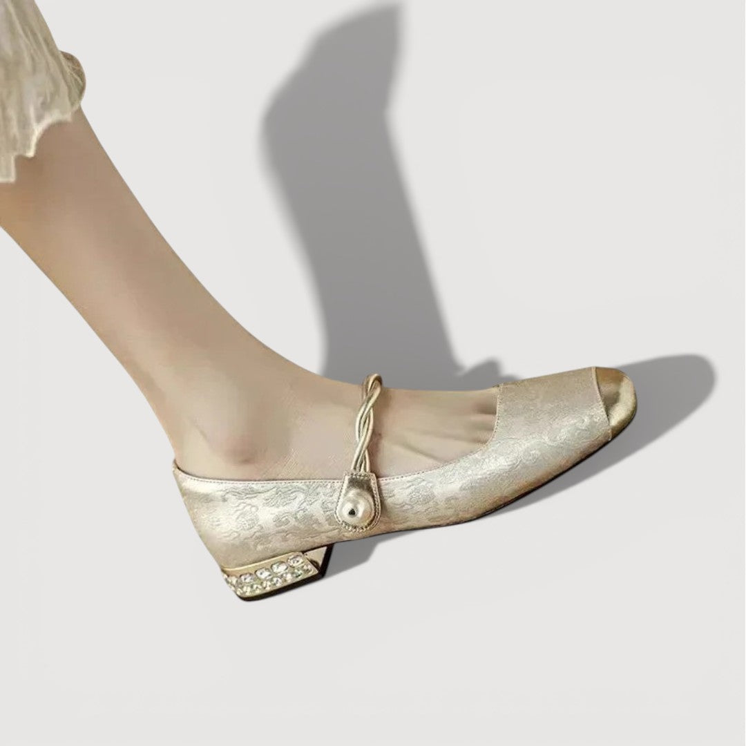 KRYSTAL – Zapatos de tacón bajo vintage