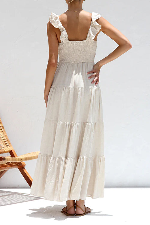 Juliet | Maxi Dress with Ruffles and V-Neck