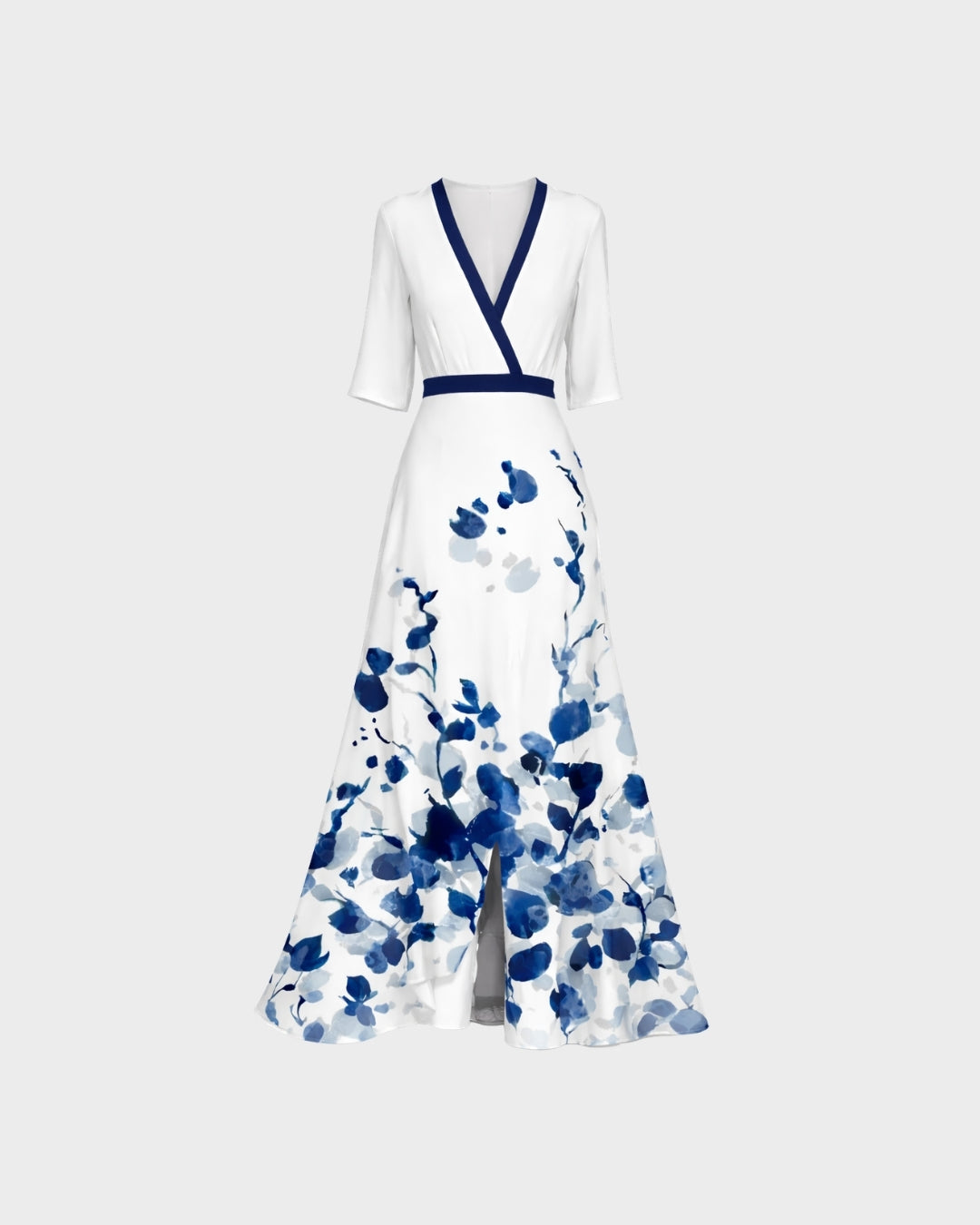 Pilar | Elegante Vestido Maxi con Escote en V Pronunciado