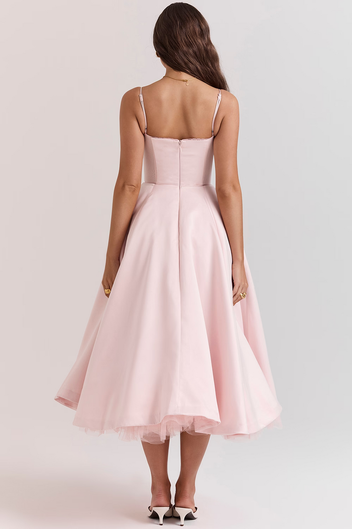 Luce - Midi Dress in Satin Tulle