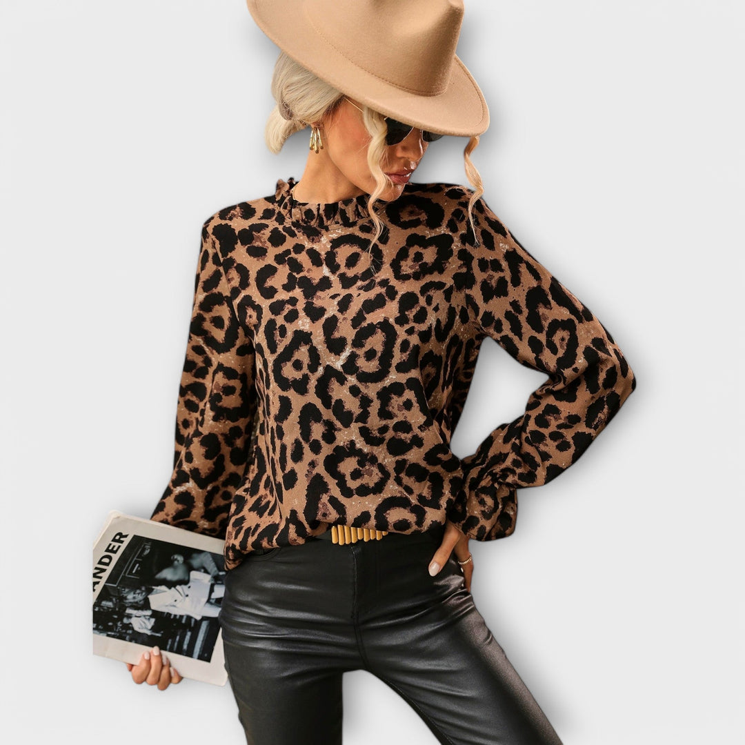 Kayla - Blusa con cuello plisado