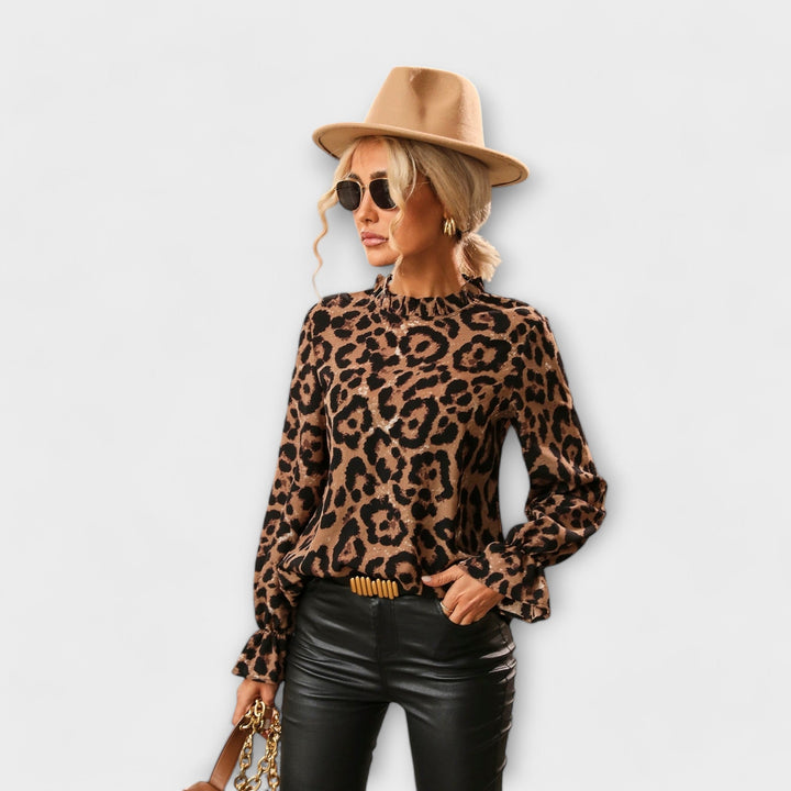 Kayla - Blusa con cuello plisado
