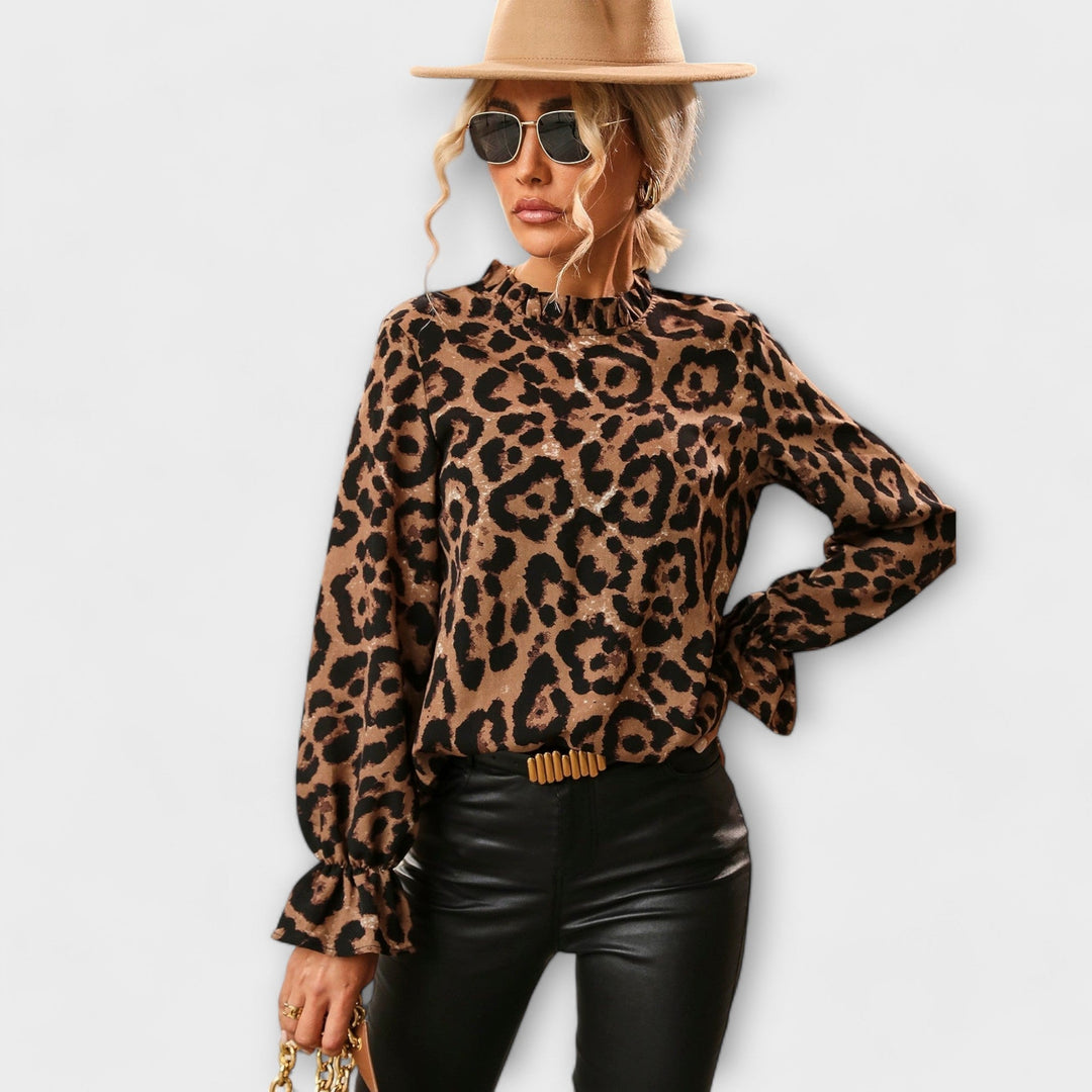 Kayla - Blusa con cuello plisado
