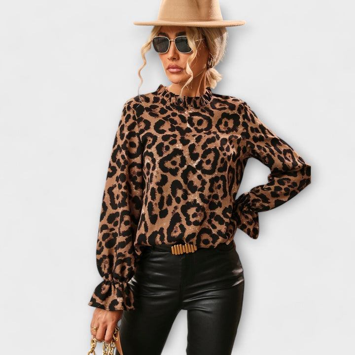 Kayla - Blusa con cuello plisado