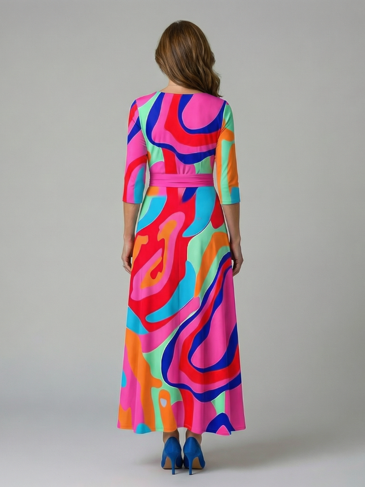 Andrea™ | Vestido Midi con Escote Cruzado