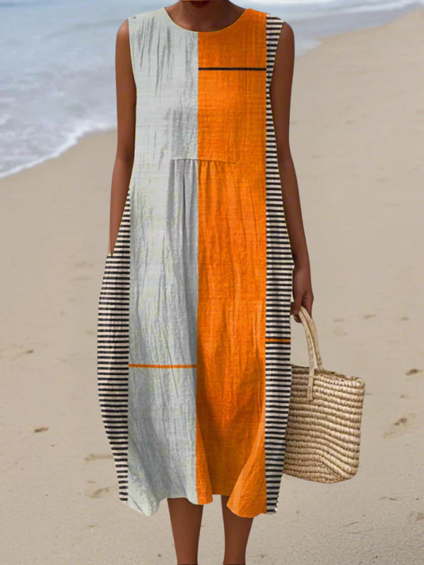Mayo | Vestido Midi Rayado