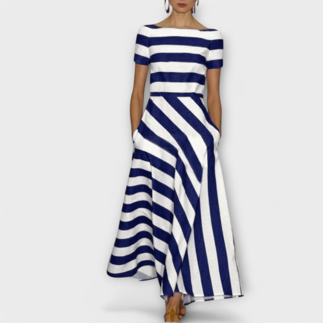Janell - Vestido Maxi de Rayas