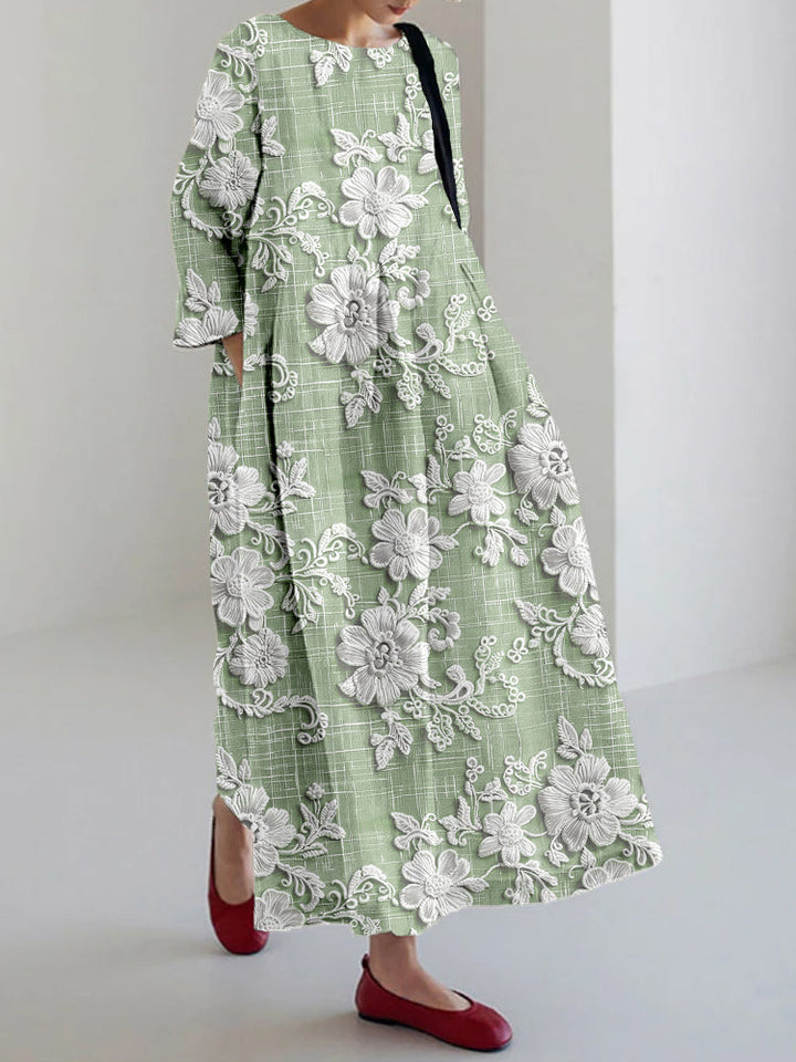 Avery - Elegante Vestido Maxi Estampado