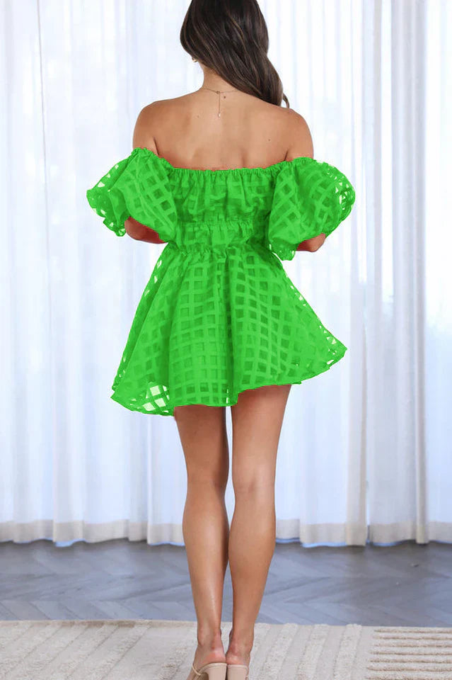 Evie - Minivestido con Mangas Abullonadas