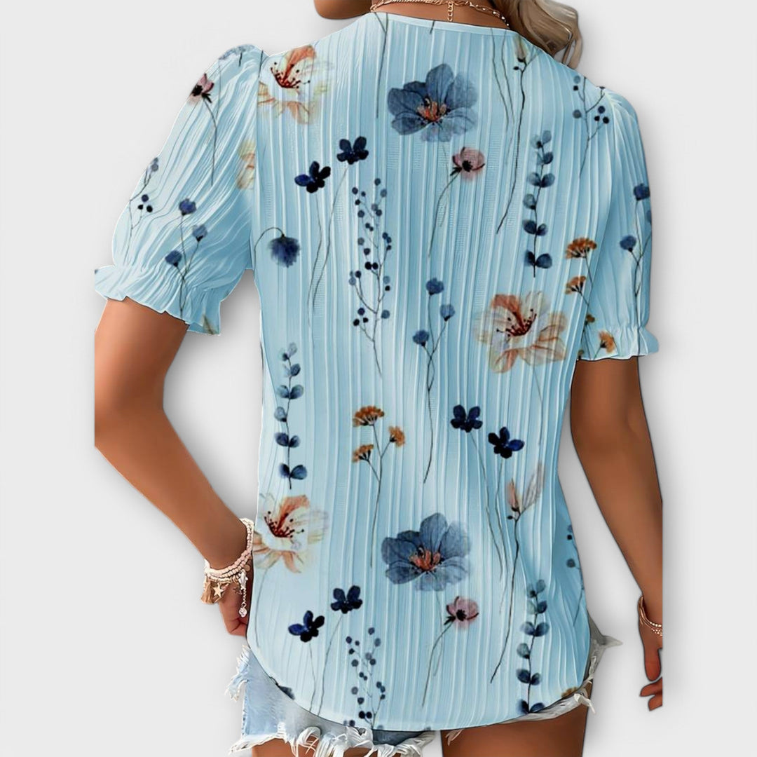 Emily - Blusa de moda con escote en V
