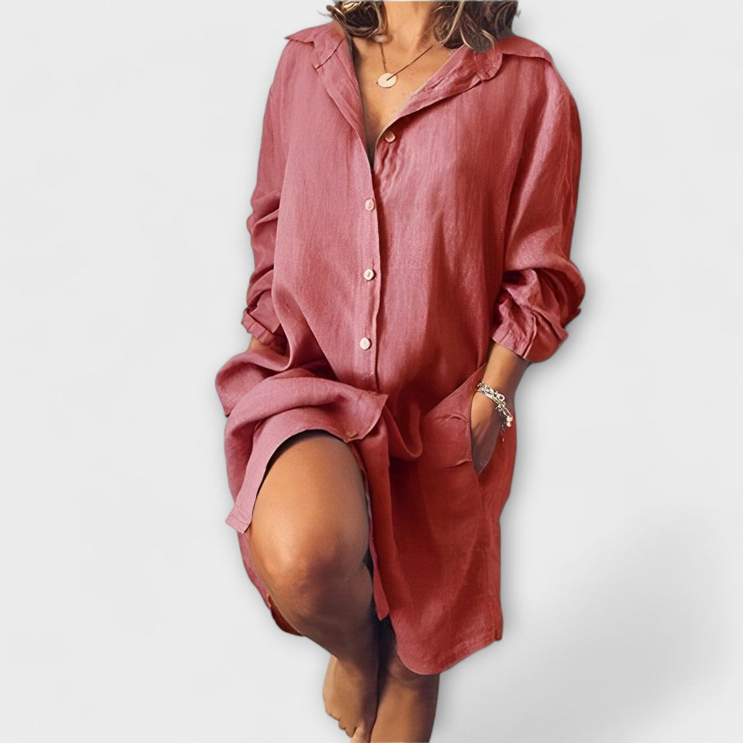 Blusa de lino para uso diario
