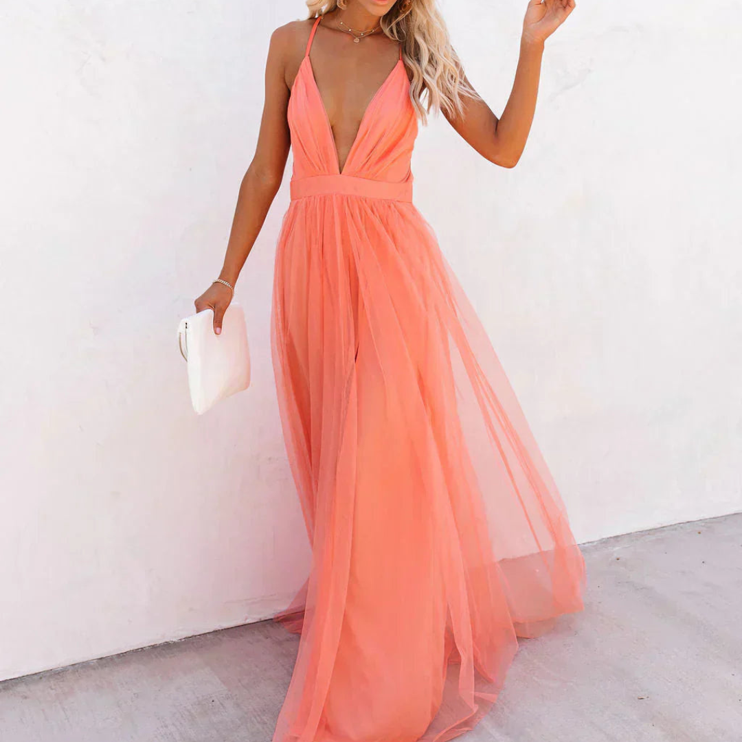 Vestido Largo Coral Liviano Willow