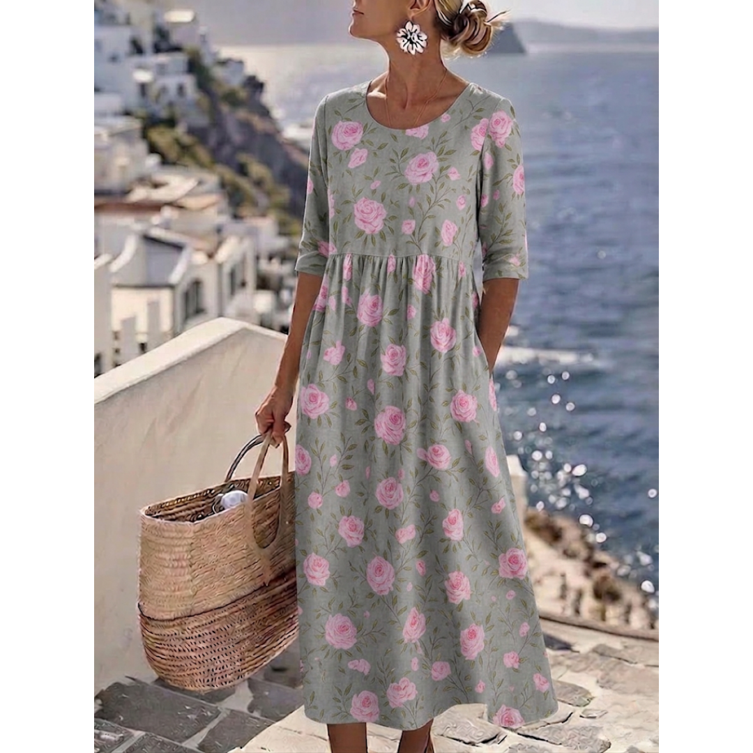 Sophia™ - Elegante Vestido Midi Floral para el Verano