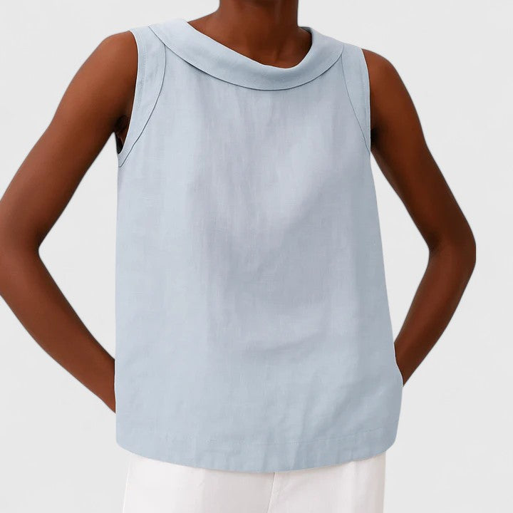 Natálie - Top elegante con cuello alto