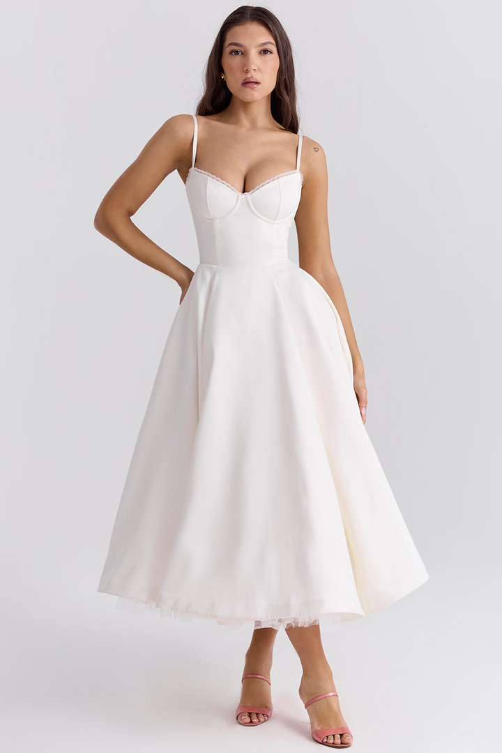 Luce - Midi Dress in Satin Tulle