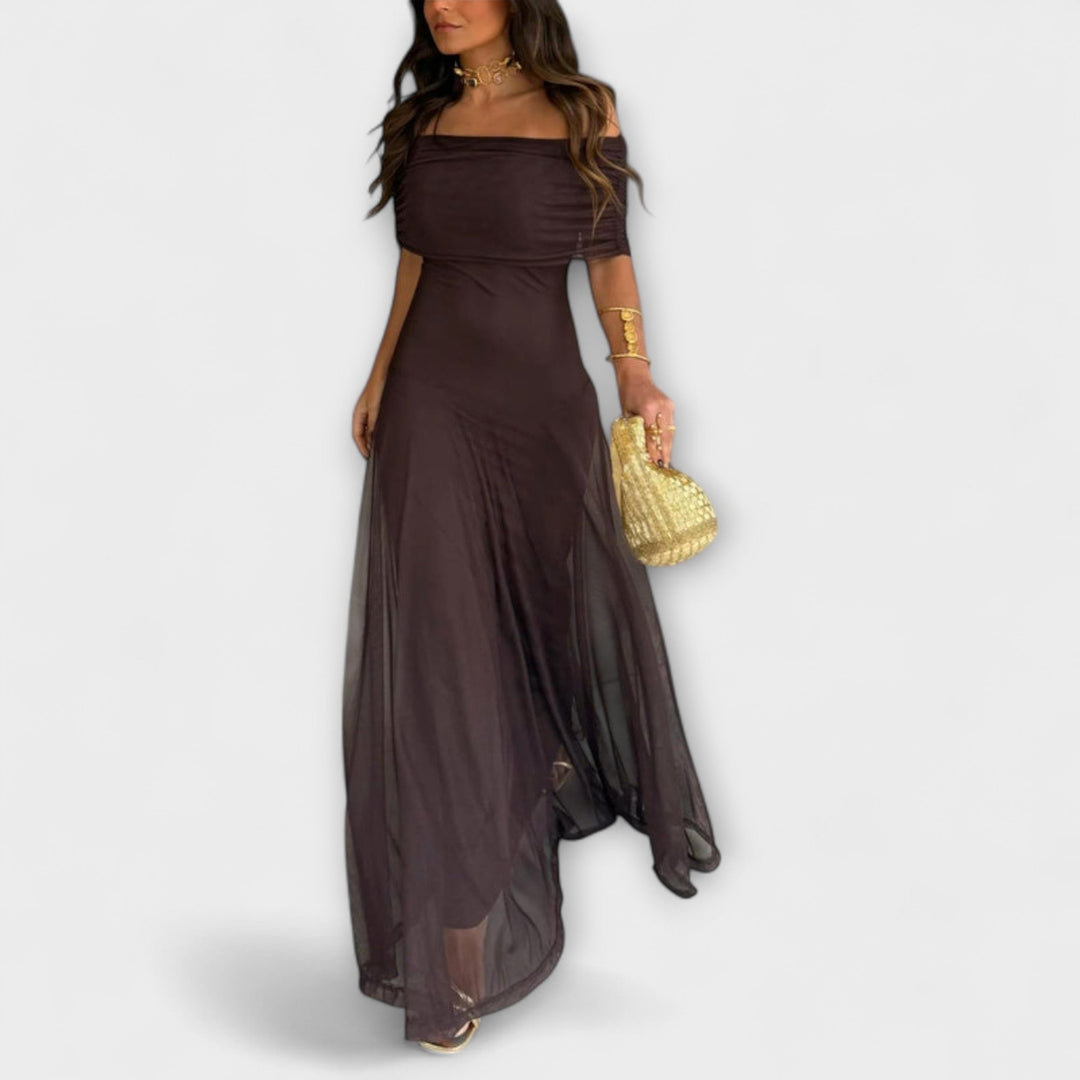 Louka - Toledo vestido maxi de un solo hombro
