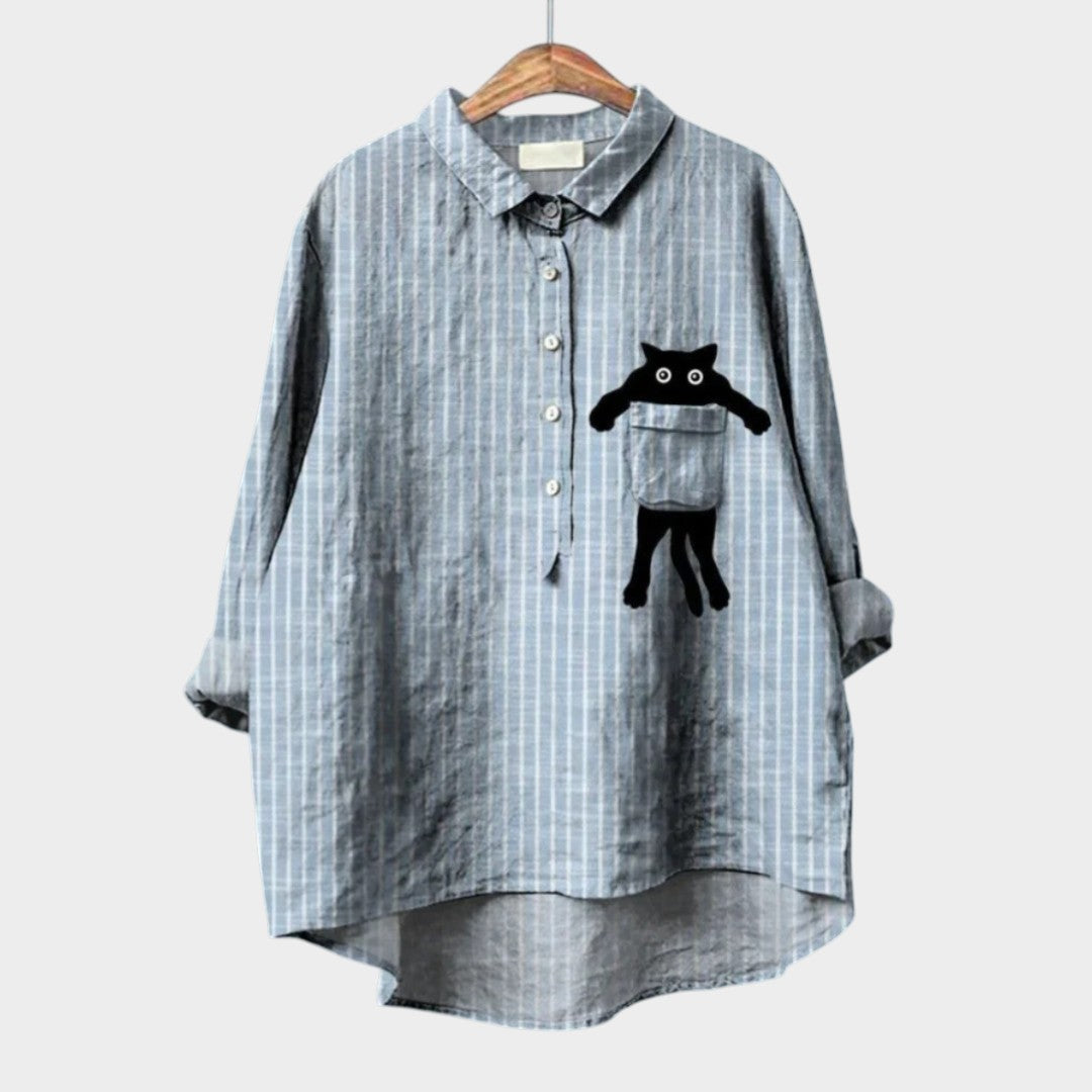 Isolde™ | Blusa de lino atemporal con estampado