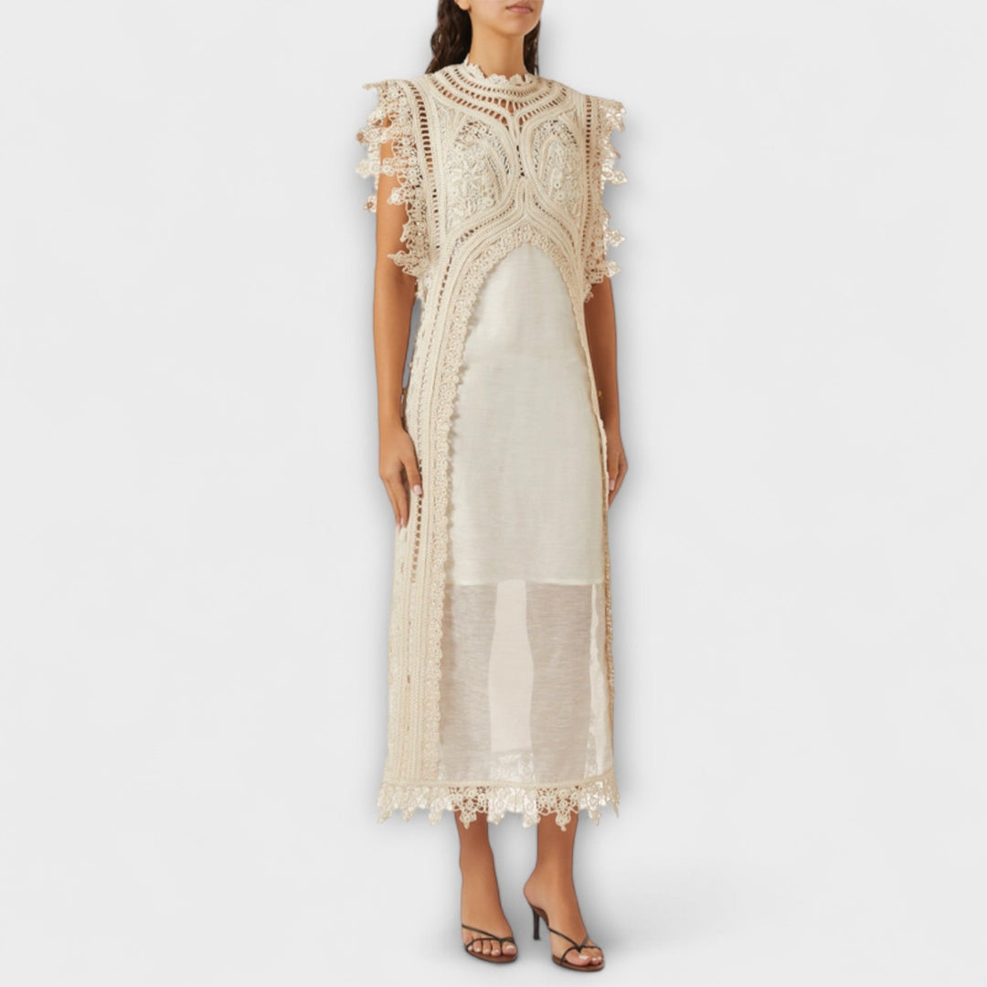 Mira - Vestidos maxi de organza tejida