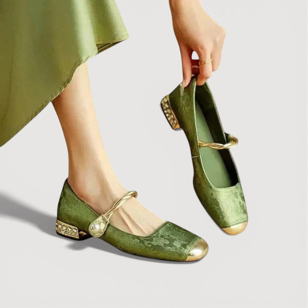 KRYSTAL – Zapatos de tacón bajo vintage