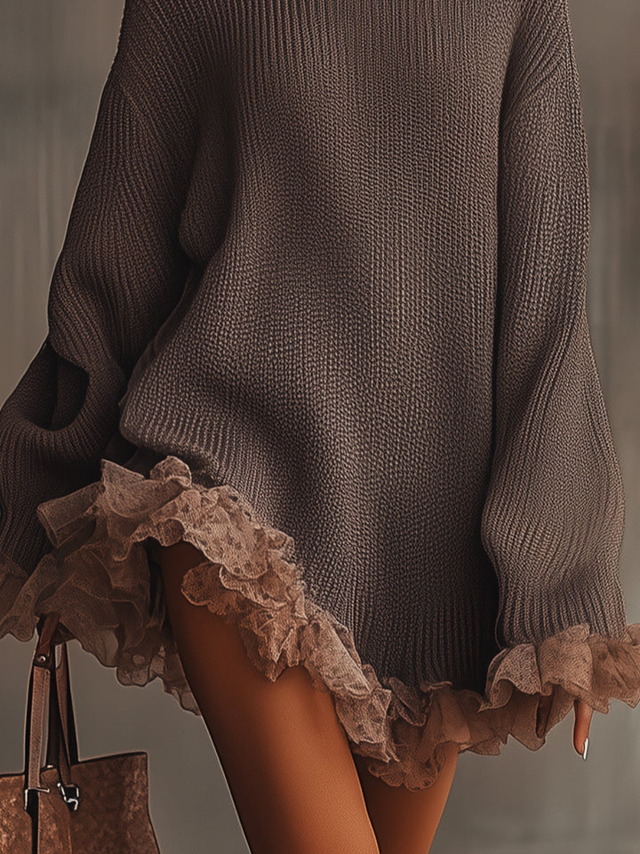 Nina | Vestido de Punto con Detalles de Volantes
