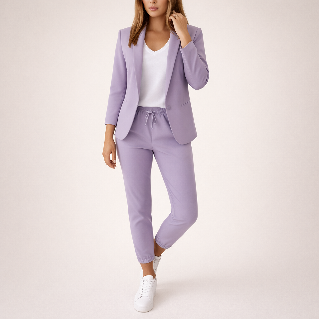 Eva™ | Conjunto de traje holgado con toque deportivo
