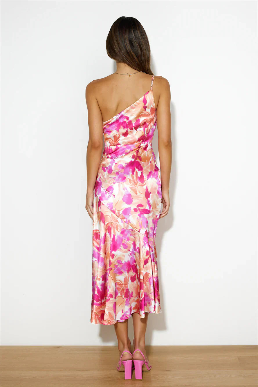 Eliza - Vestido Midi Asimétrico de Un Hombro