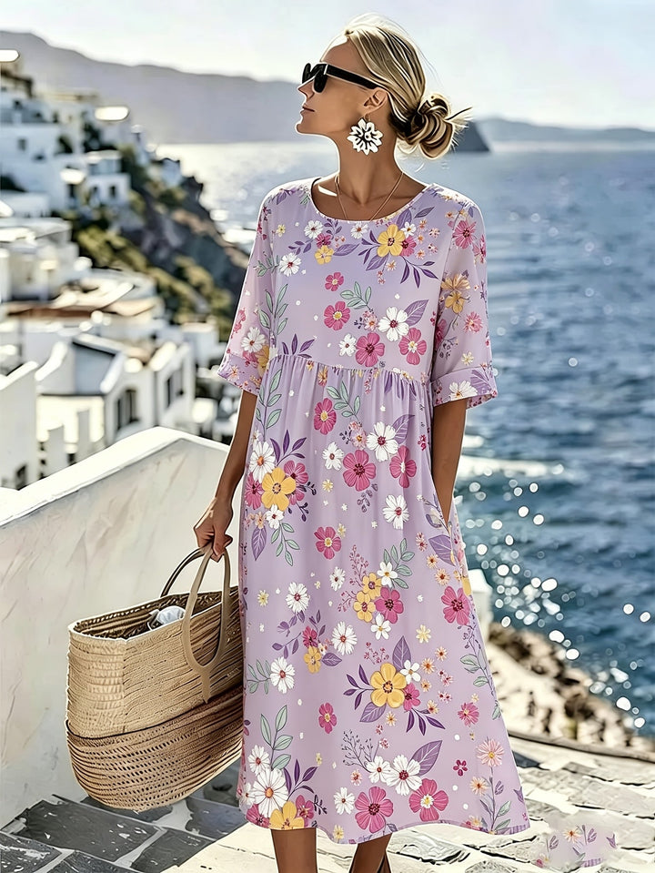 Amelia™ - Elegante Vestido Midi Floral para el Verano
