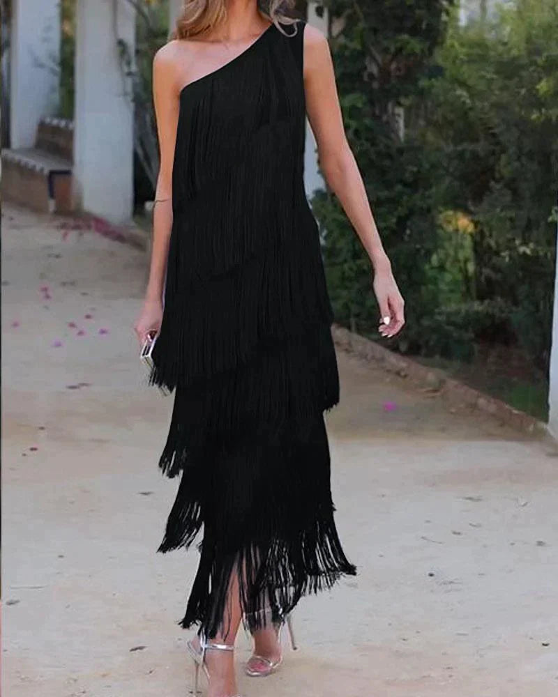 Lauren - Vestido Maxi con Borlas