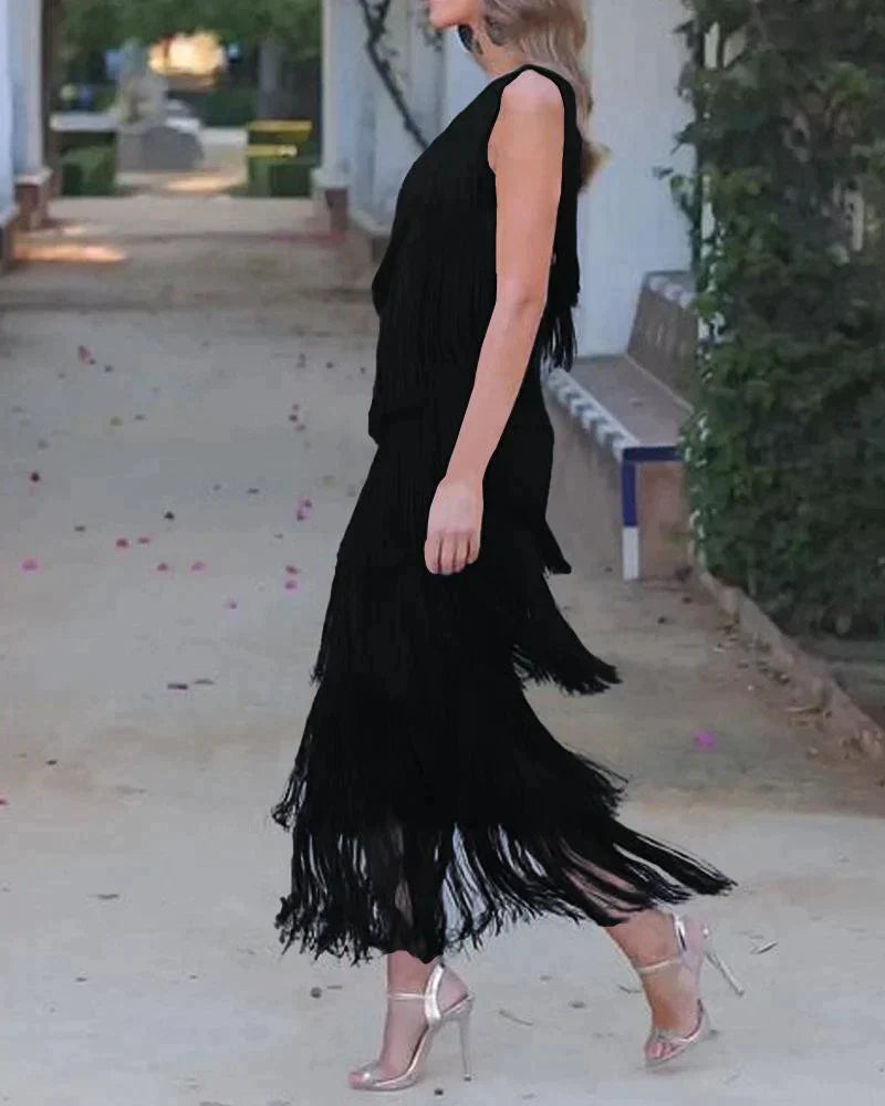 Lauren - Vestido Maxi con Borlas