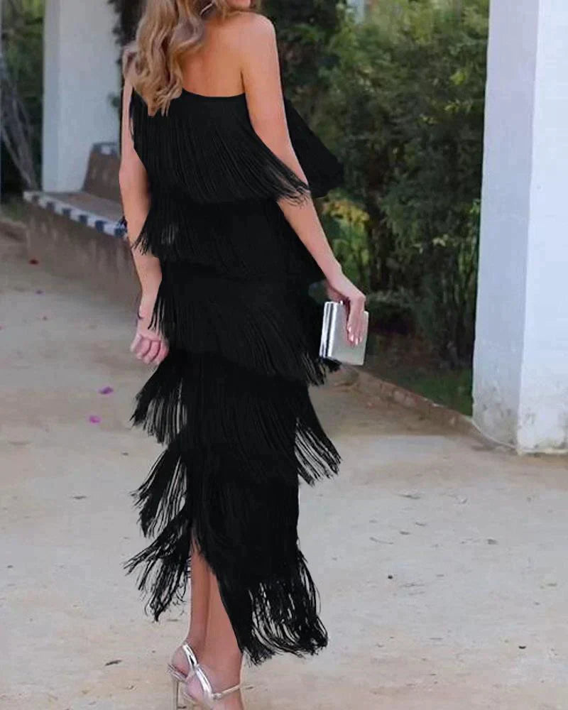 Lauren - Vestido Maxi con Borlas