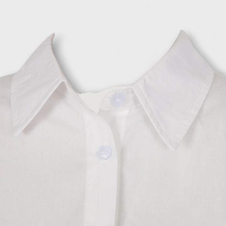 Indie - Vestidos plisados blancos con mangas largas
