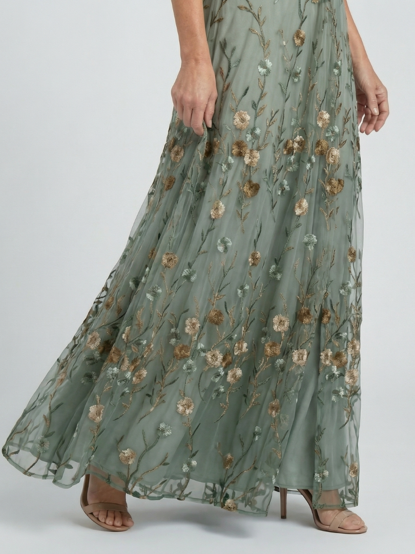 Valeria™ | Vestido maxi halter floral