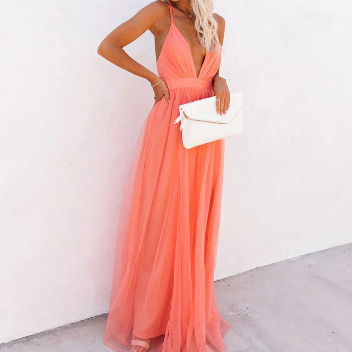 Vestido Largo Coral Liviano Willow