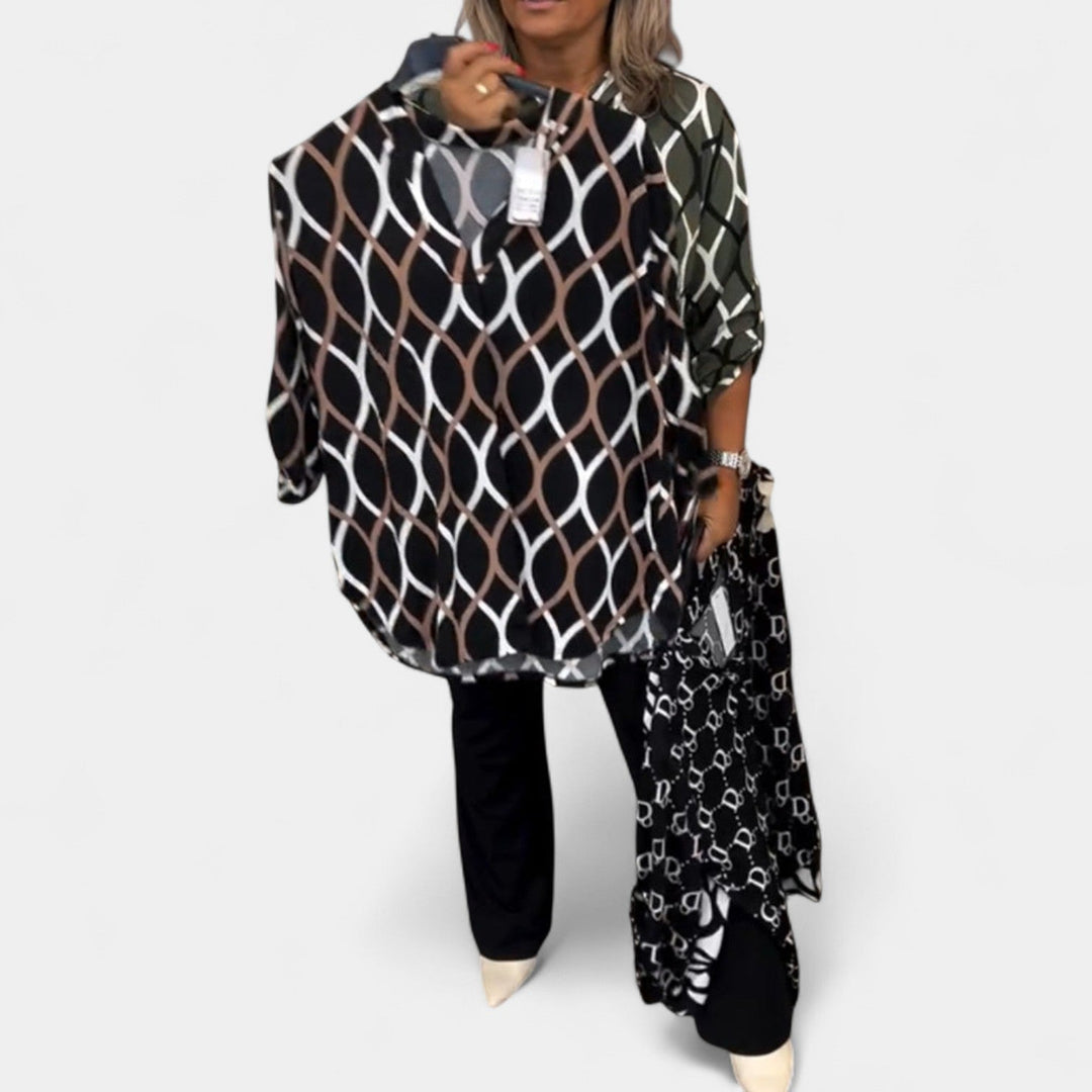 Petra – blusa con patrón gráfico