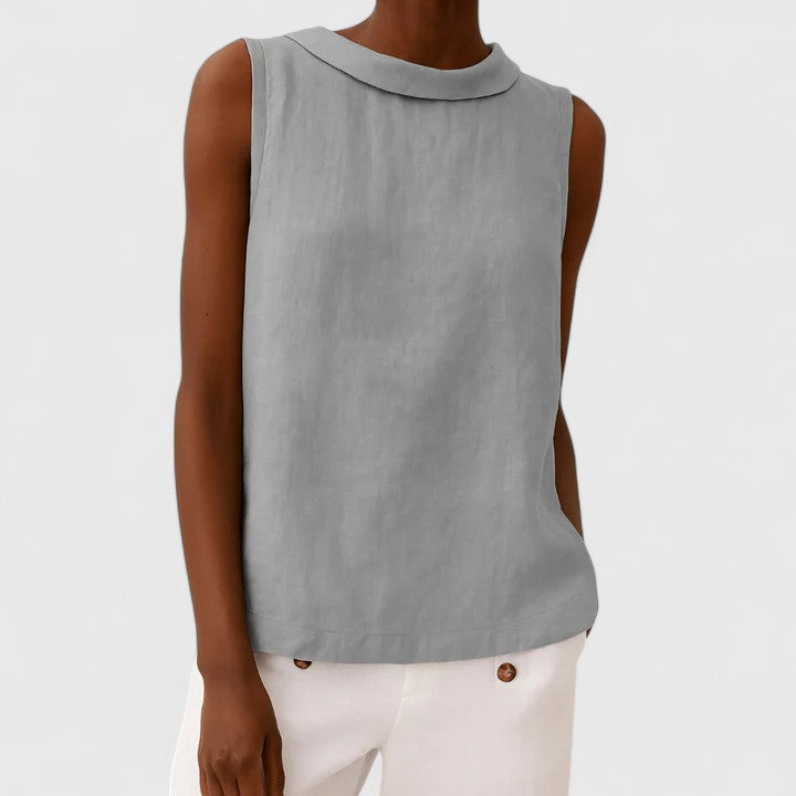 Natálie - Top elegante con cuello alto