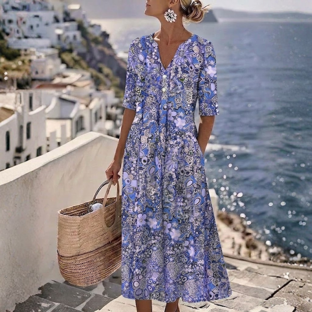 Janice™ | Vestido Midi Elegante de Verano con Diseño Cubre Abdomen