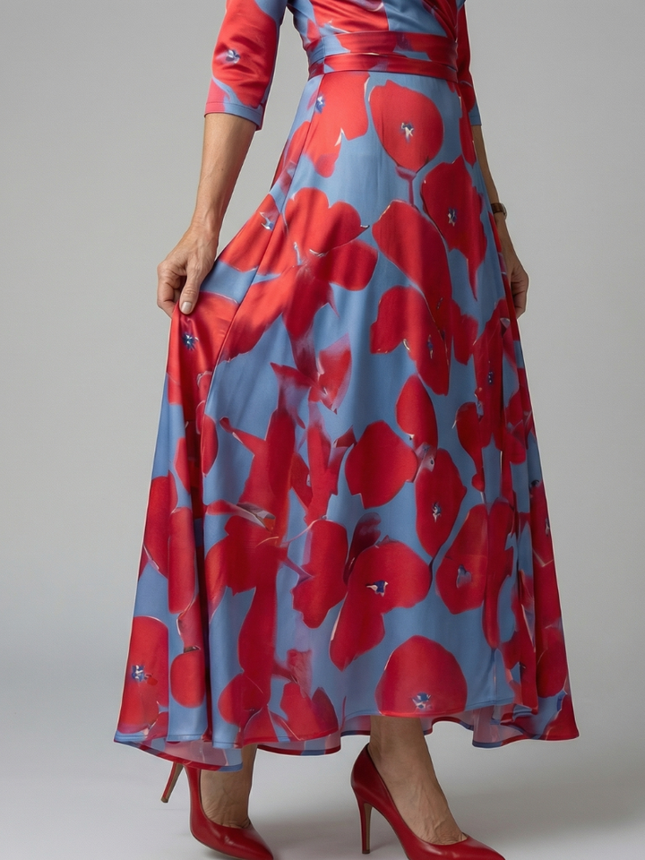 Andrea™ | Vestido Midi con Escote Cruzado