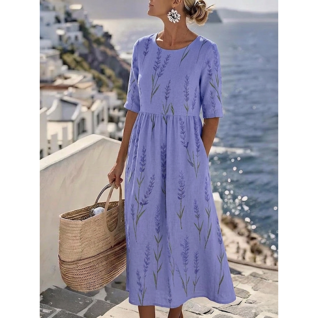 Sophia™ - Elegante Vestido Midi Floral para el Verano