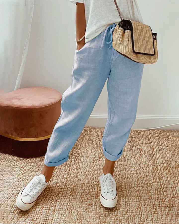 Helga | Pantalones de Lino Casual con Estilo