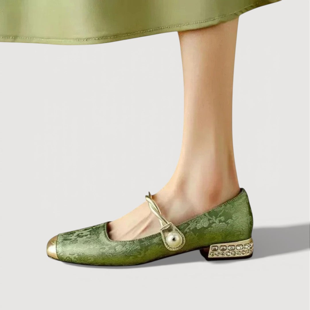 KRYSTAL – Zapatos de tacón bajo vintage