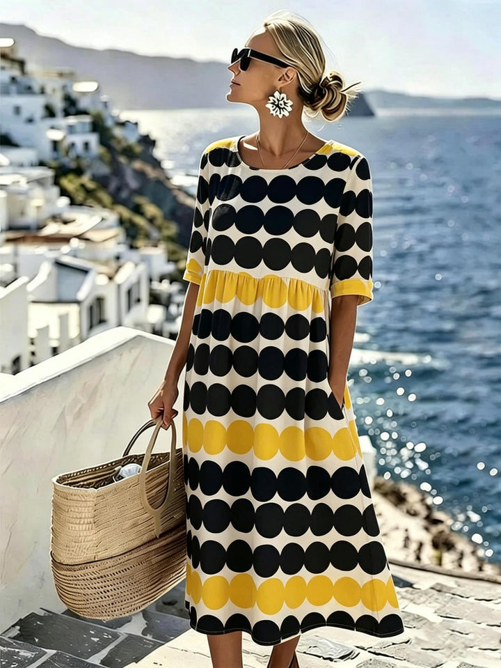Harper™ | Vestido Midi de Verano con Estampado Retro