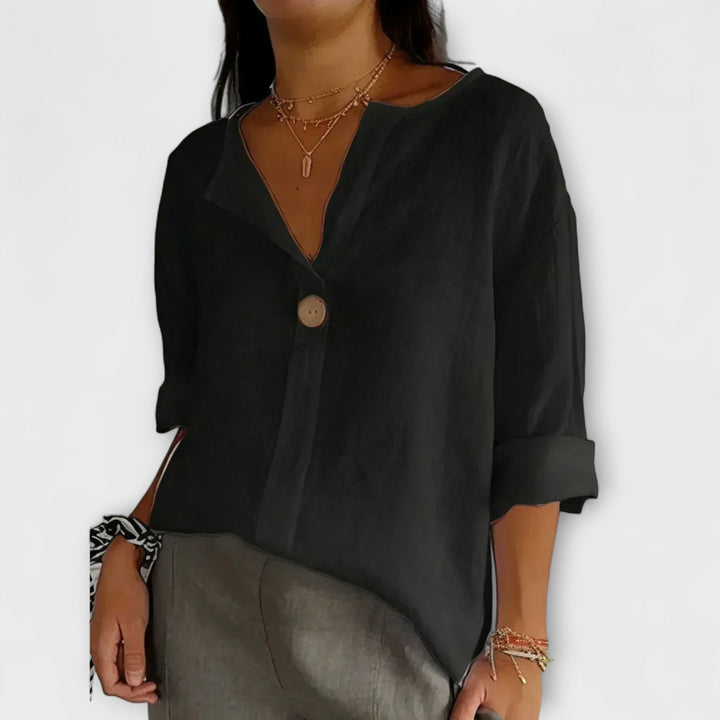 Nicole - Blusa casual de tela